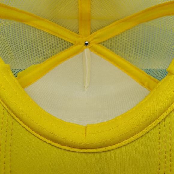 Fort Worth Trucker Snapback Hat Cap Yellow Foam "Where The West Begins" - Picture 7 of 7